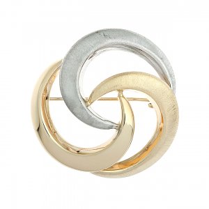 Broš od žutog i bijelog zlata